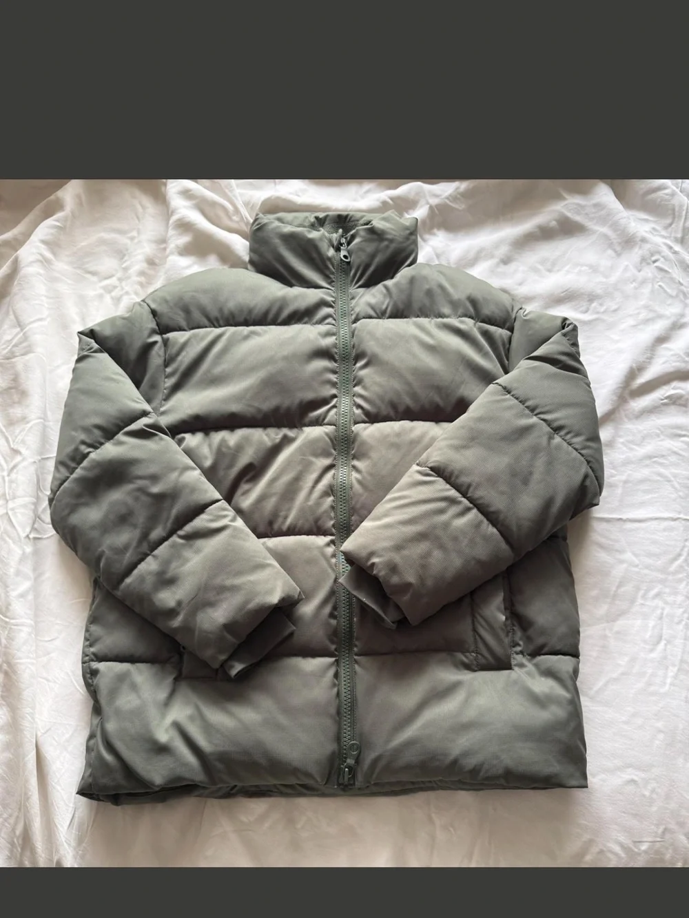 Girlfriend Collective Sage Green Puffer Jacket